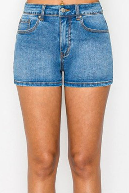 SHT 195 - Clean Hem Denim Shorts