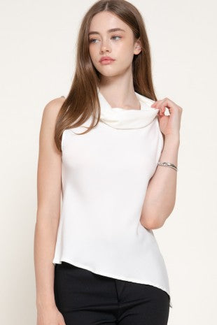 DT 1985 - Asymmetrical Cowl Neck Blouse