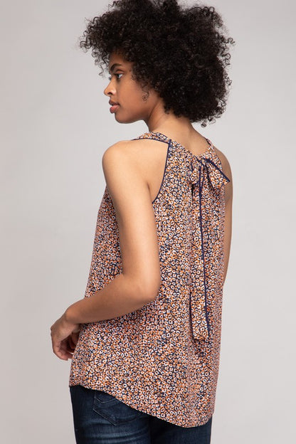 CT 2749 - Coffee Bean Print Top