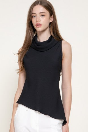 DT 1985 - Asymmetrical Cowl Neck Blouse