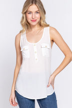 CT 2673 - Sleeveless Scoop Neck Top