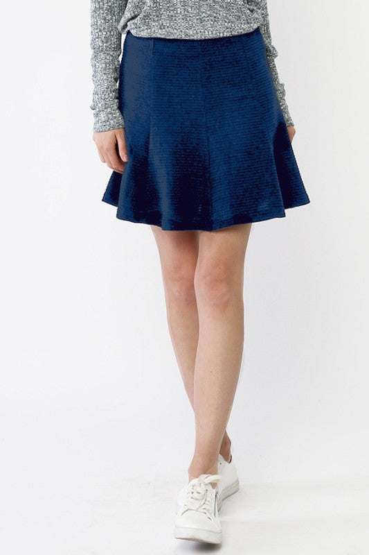 SKT 1003 - Knit Flare Mini Skirt