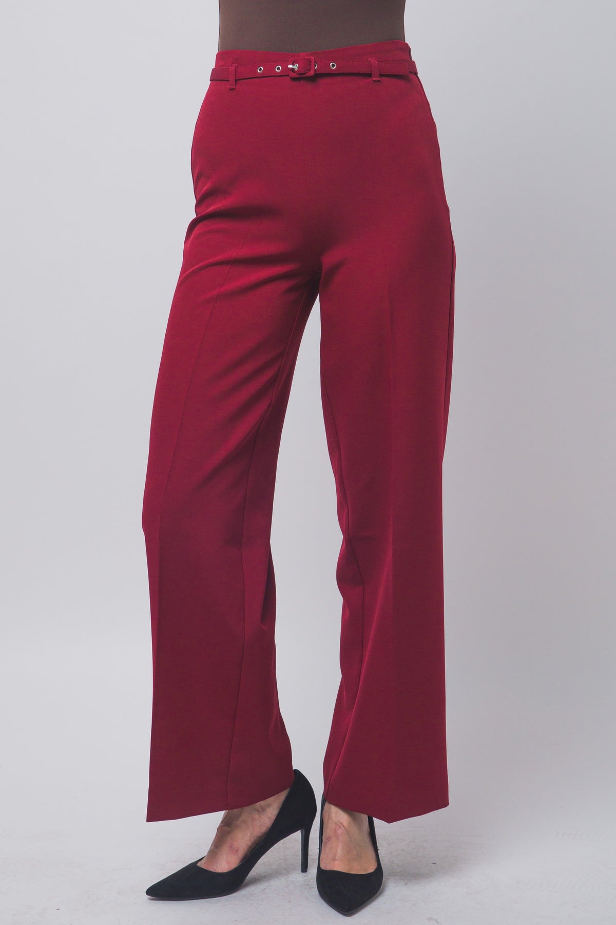 P 879 - High Waisted Wide Leg Trousers