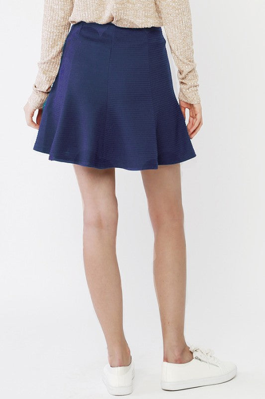 SKT 1003 - Knit Flare Mini Skirt