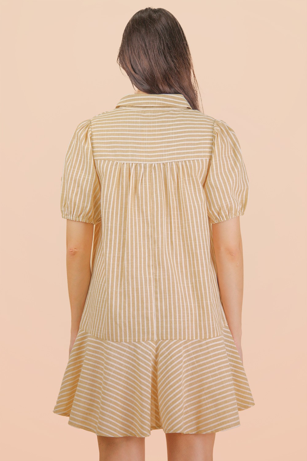 CD 3758 - Puff Sleeve Shirt Dress