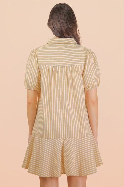 CD 3758 - Puff Sleeve Shirt Dress